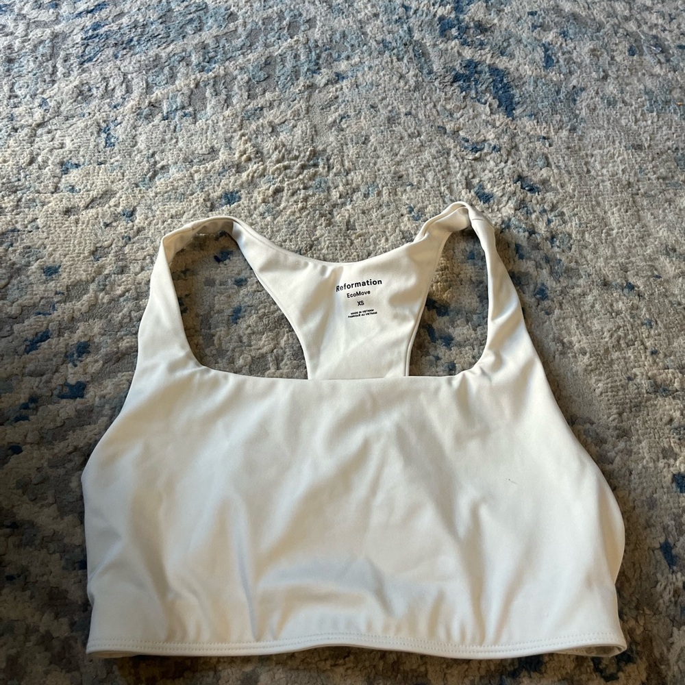 REFORMATION Gwen Ecomove Bra WHITE XS - Picture 4 of 5